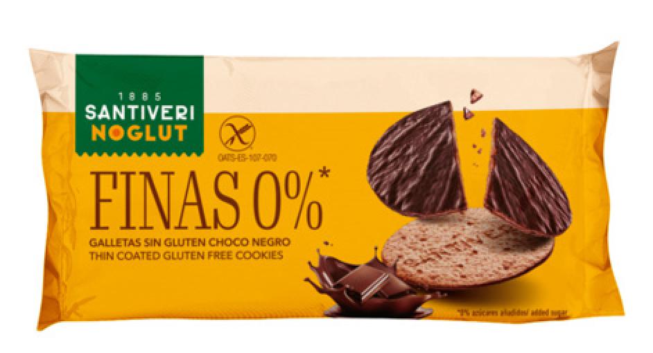 jaleas y energeticos NOGLUT GALLETAS FINAS 0% BAÑADAS CHOCO NEGRO S/G 88GR