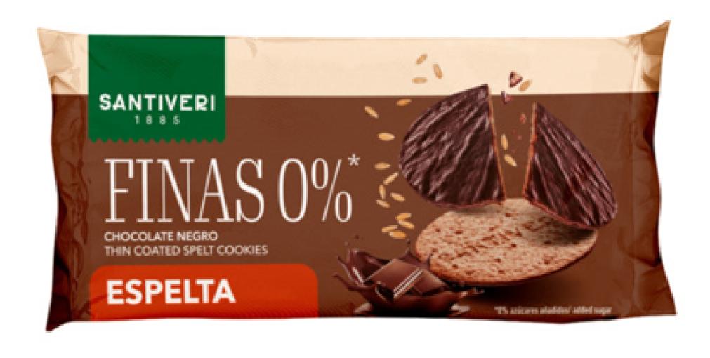 jaleas y energeticos GALLETAS FINAS ESPELTA 0% BAÑADAS CHOCO NEGRO 88GR