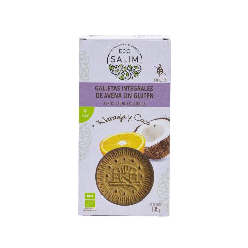 jaleas y energeticos GALLETAS INTEGRALES DE AVENA NARANJA Y COCO SIN GLUTEN ECO 135G