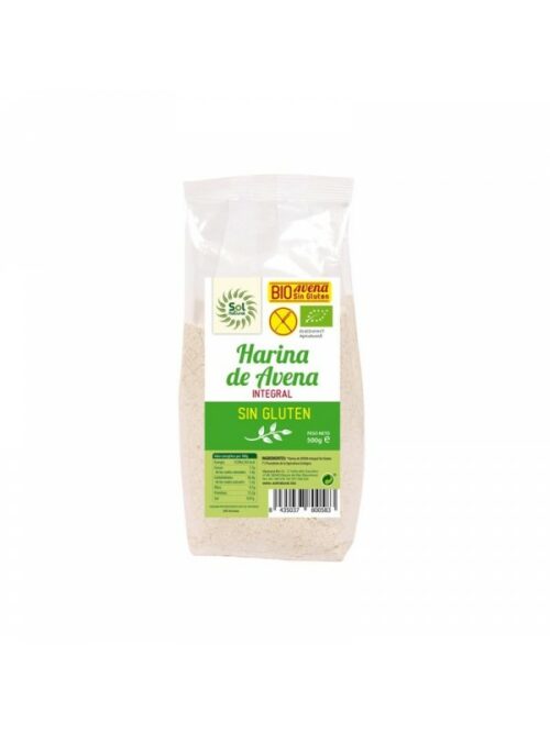 harinas y sémolas HARINA DE AVENA SIN GLUTEN 500 GR BIO