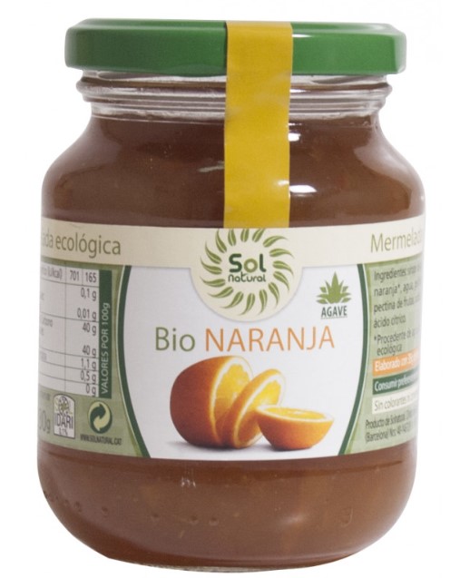 jaleas y energeticos MERMELADA DE NARANJA CON AGAVE BIO 330G