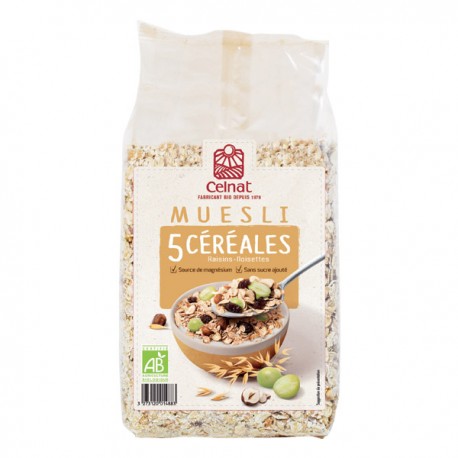 jaleas y energeticos MUESLI 5 CEREALES 500 grs