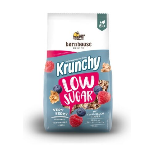 copos, mueslis y salvados MUESLI KRUNCHY FRUTOS ROJOS BAJO AZUCAR BIO 375G