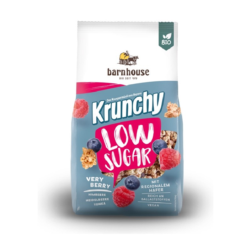 jaleas y energeticos MUESLI KRUNCHY FRUTOS ROJOS BAJO AZUCAR BIO 375G