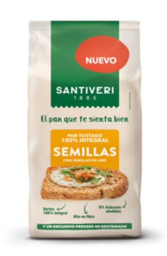 pan PAN TOSTADO 100% INTEGRAL CON SEMILLAS DE LINO 200GR