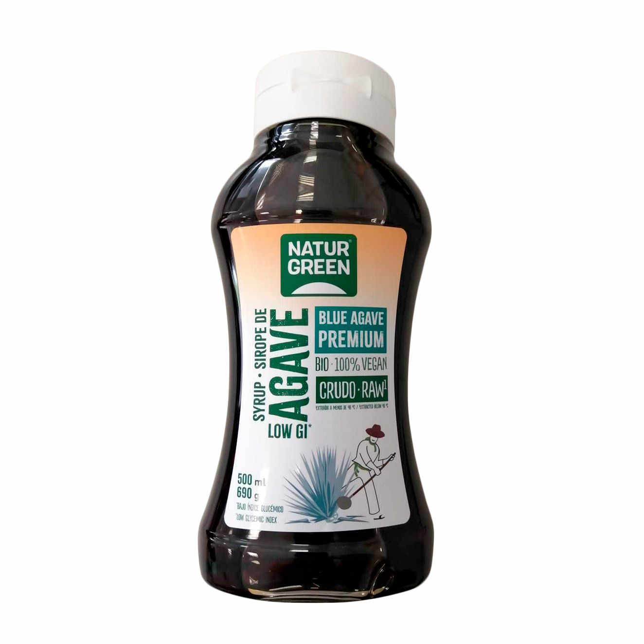 jaleas y energeticos SIROPE DE AGAVE CRUDO BIO S/G 500 ml/690g