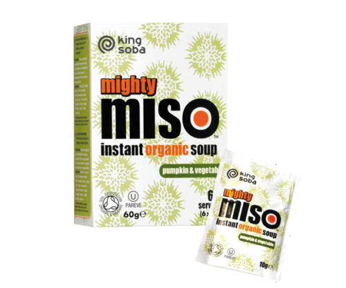 sales, condimentos y salsas SOPA DE MISO CON CALABAZA Y VERDURAS SIN GLUTEN BIO, 6 x 10GR