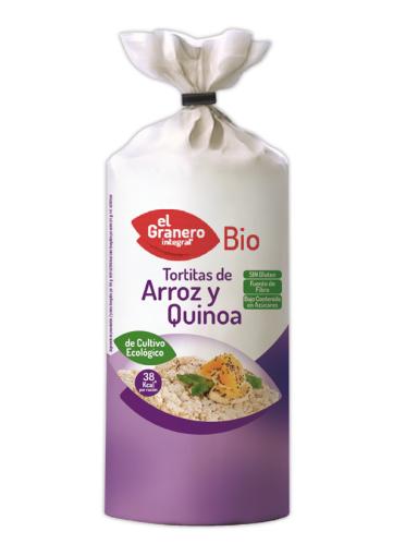 aperitivos y frutos secos TORTITAS DE ARROZ Y QUINOA BIO, 120 g