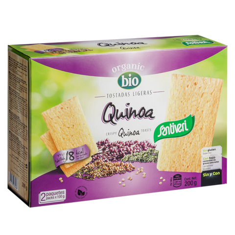 aperitivos y frutos secos TOSTADAS LIGERAS QUINOA BIO 2U 200grs