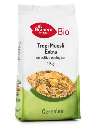 copos, mueslis y salvados TROPI MUESLI EXTRA BIO, 1 Kg