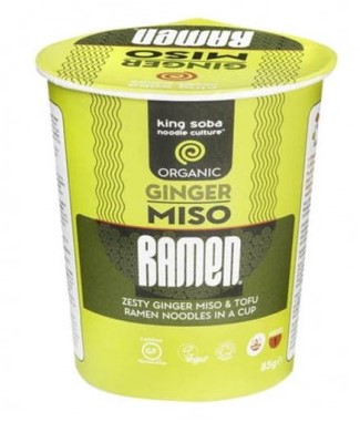 comida macrobiótica VASO SOPA RAMEN MISO Y JENGIBRE 85GR