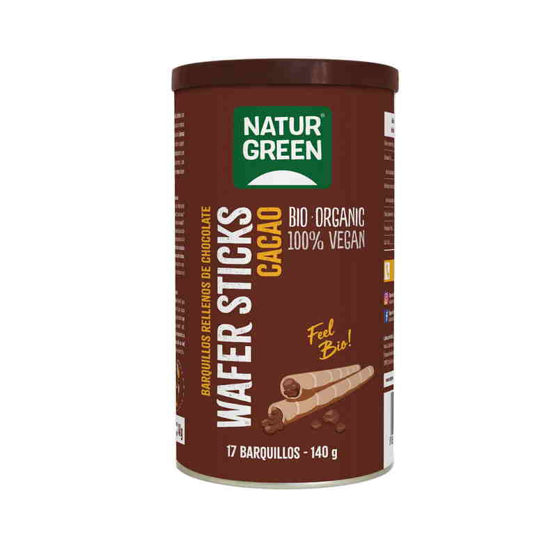 jaleas y energeticos WAFER STICKS CACAO 140.G