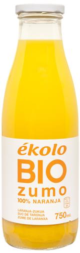 bebidas ZUMO DE NARANJA BIO,100% EXPRIMIDO, 750ML