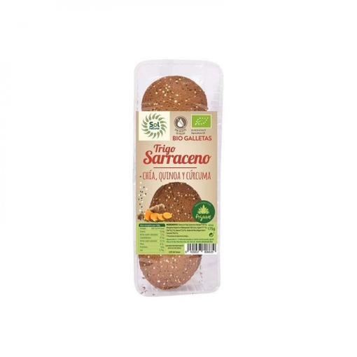 jaleas y energeticos GALLETAS DE TRIGO SARRACENO CON CHÍA, QUINOA Y CÚRCUMA BIO 175G