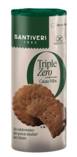 repostería y chocolates GALLETAS NIBS CACAO TRIPLE ZERO S/ GLU 210GR