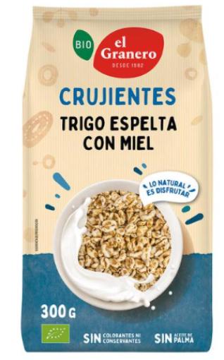 copos, mueslis y salvados TRIGO ESPELTA HINCHADO CON MIEL BIO 300GR